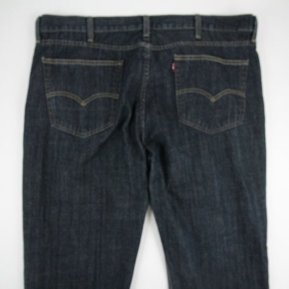 Levis Mens 559 Straight Leg Jeans Dark Wash Denim High Rise Cotton Size 42x34 - Picture 12 of 12